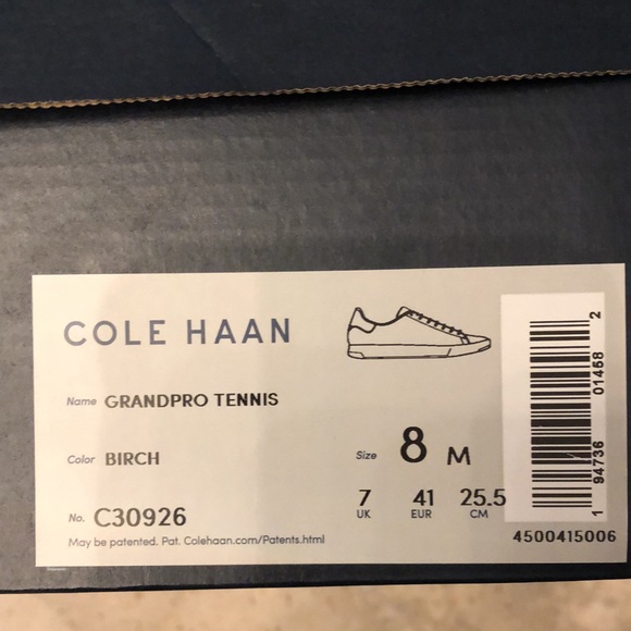 Brand NEW Men's Cole Haan Grand Pro tennis shoes. - Picture 7 of 7